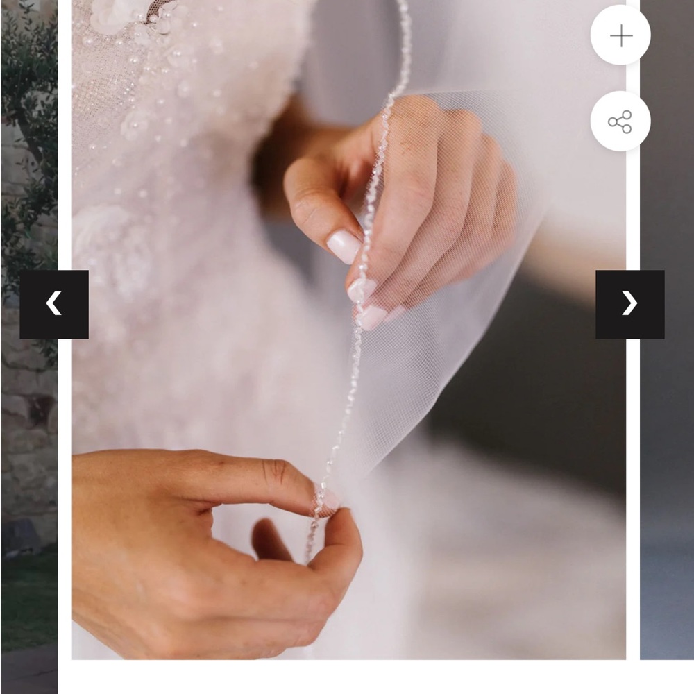 Beaded wedding veil- cathedral length